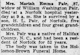 Sauls, Mariah Emma - Obituary - The Virginian-Pilot on March 1, 1949