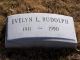 Headstone of Evelyn L. Rudolph in lot I263 at the Friends South-Western Burial Ground, 236 Powell Lane, Upper Darby, PA.