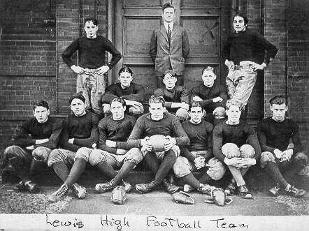 Arthur Thomas Nichols On the Lewis High Football Team