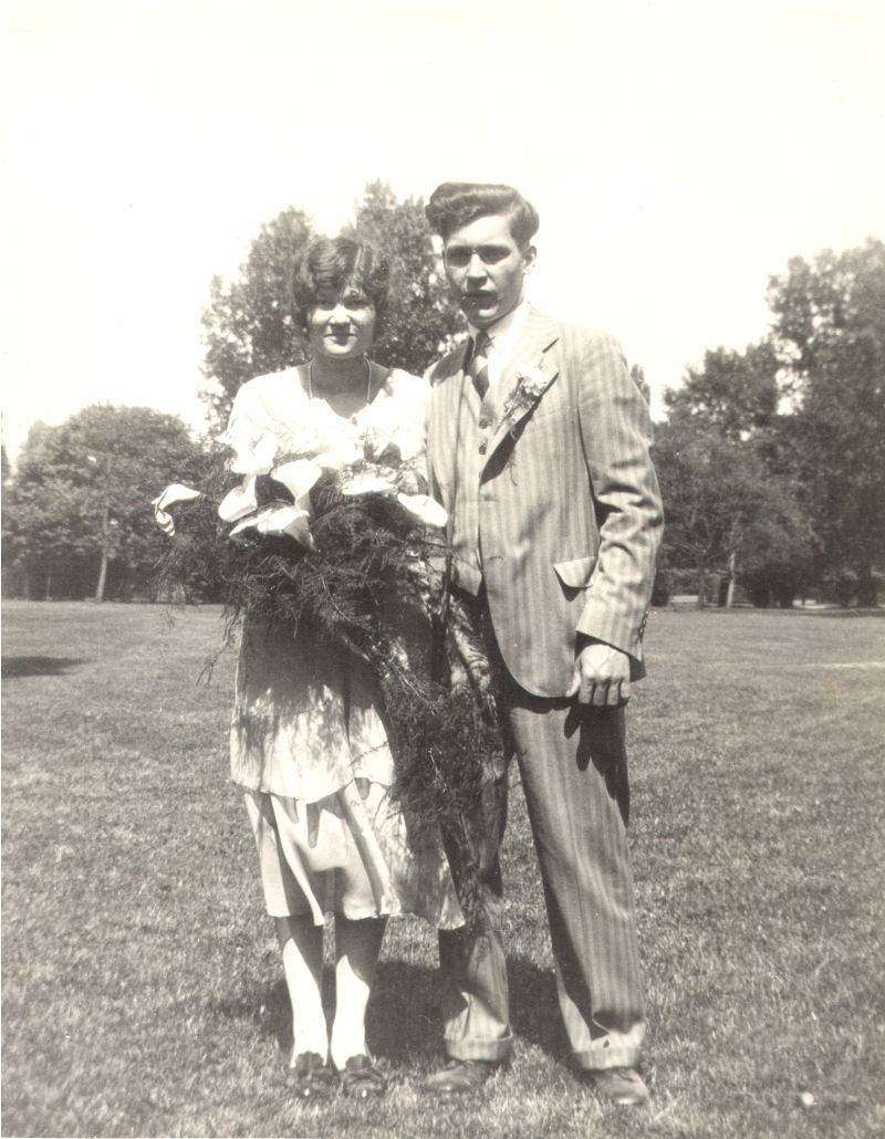 The Wedding Day of Robert Erskine Rudolph (b. 1912) and Evelyn Louise Baumgartner