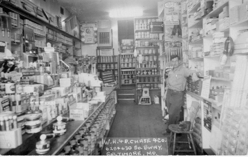 Robert Erskine Rudolph (b. 1912) in the hardware store on Broadway in Baltimore, MD